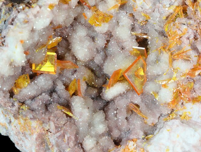 Windowpane Wulfenite on Barite - Rowley Mine, AZ #49384